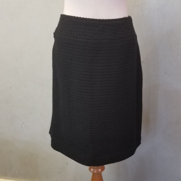 Black textured pencil skirt (J35) - Picture 1 of 6
